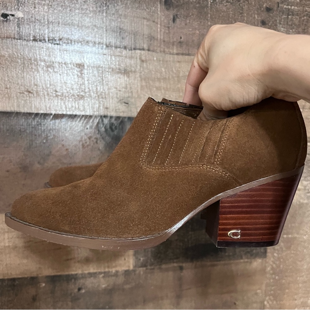 Coach Perri Suede Western Booties